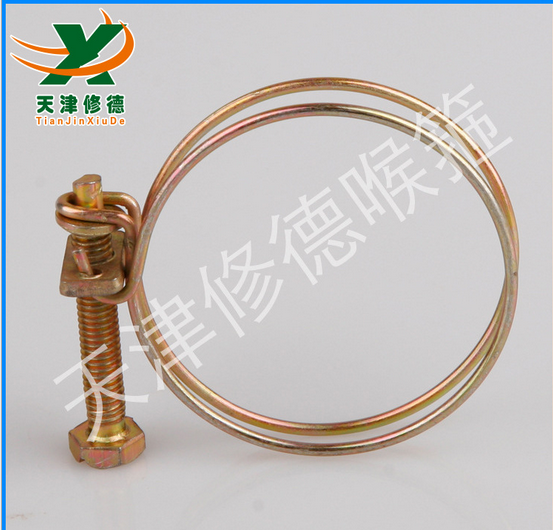 TJXD不锈钢镀锌钢丝卡箍 双钢丝喉箍 钢通风管箍100mm