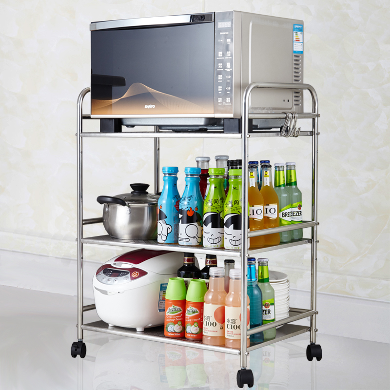 微波爐層架廣東不銹鋼微波爐置物架哪家好廣東烤箱架價(jià)格多層置物架批發(fā)