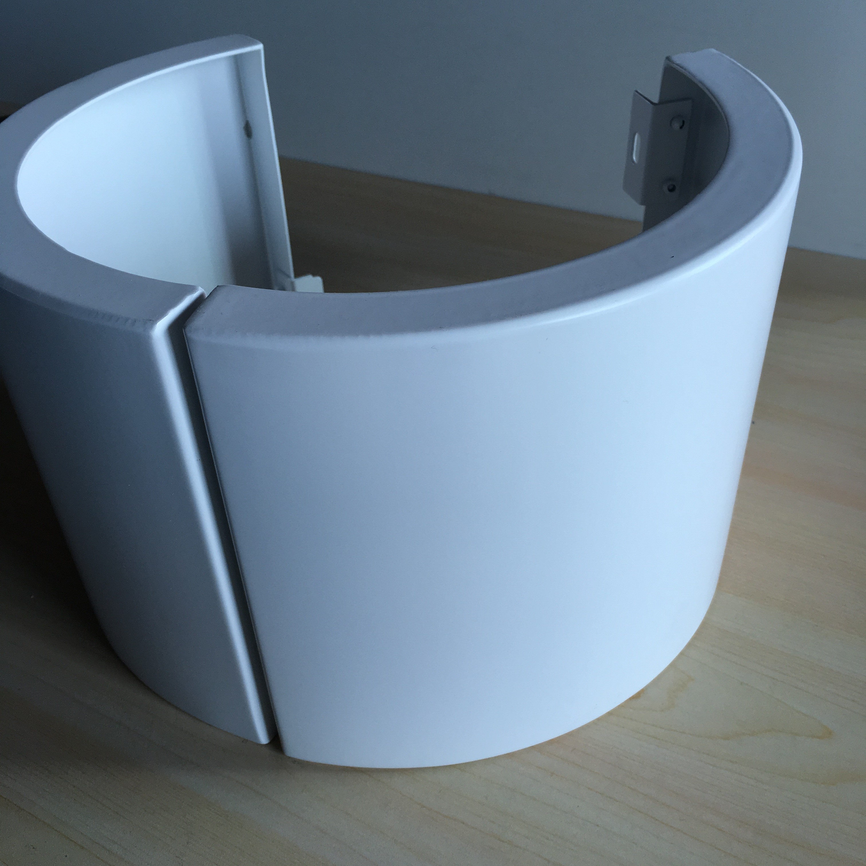 包圓柱鋁單板 弧形鋁單板 圓柱鋁板 白色/木紋色