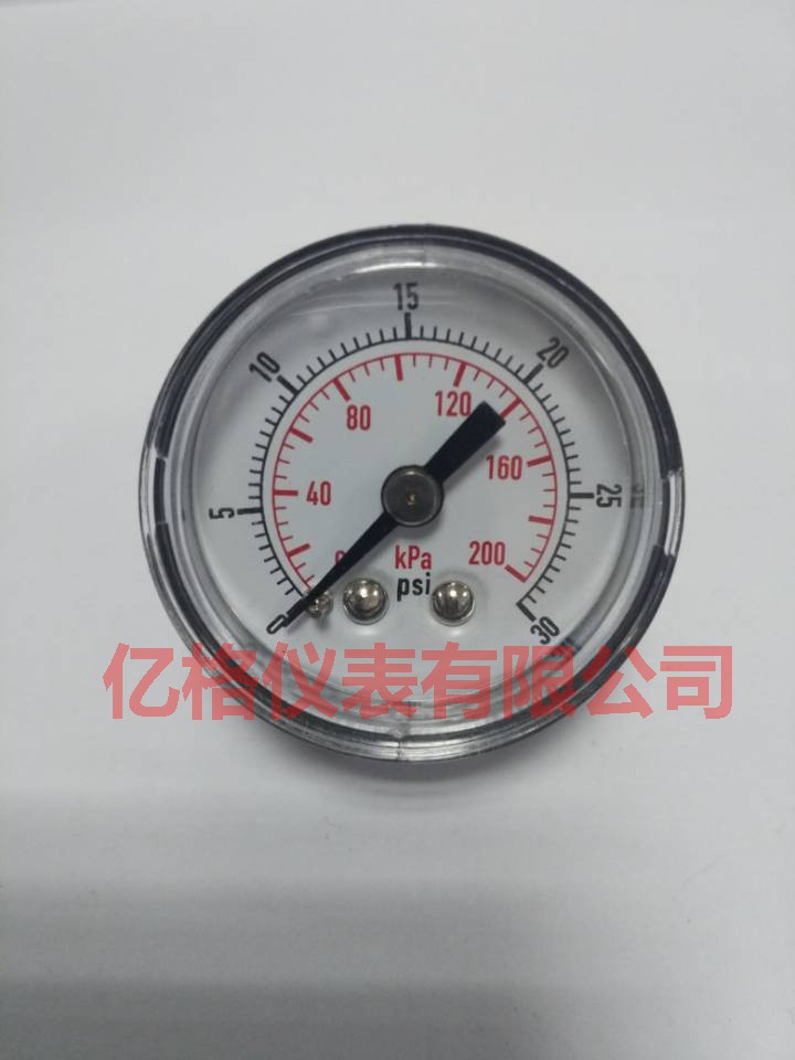 廠家直銷，y40普通軸向壓力表，30psi