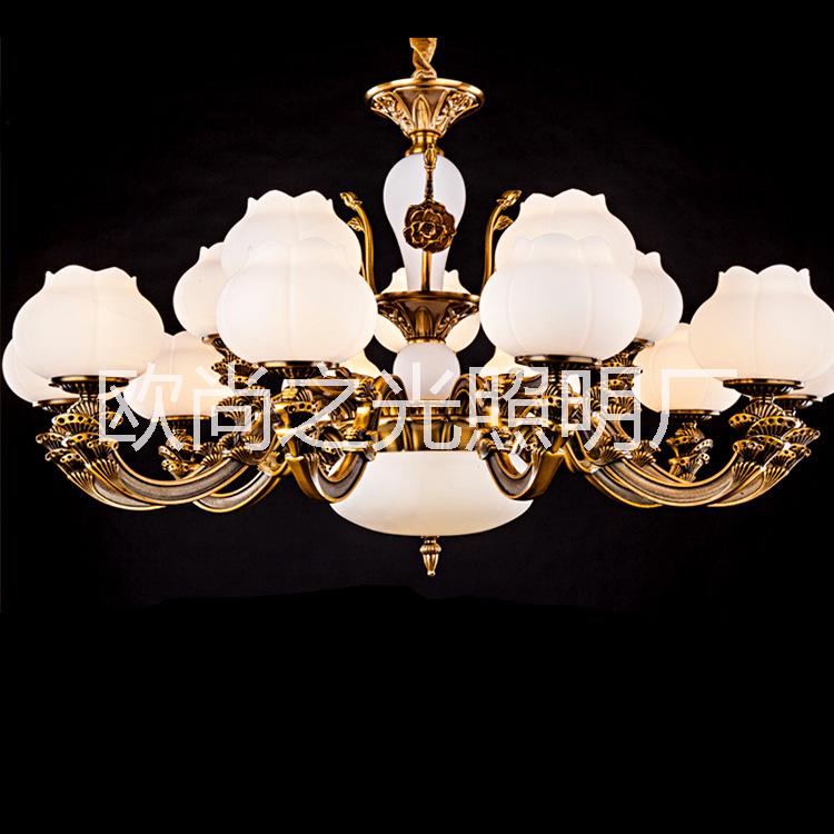 *歐式全銅吊燈 客廳餐廳大氣吊燈 歐式全銅奢華大氣玻璃燈 批發(fā) 6031