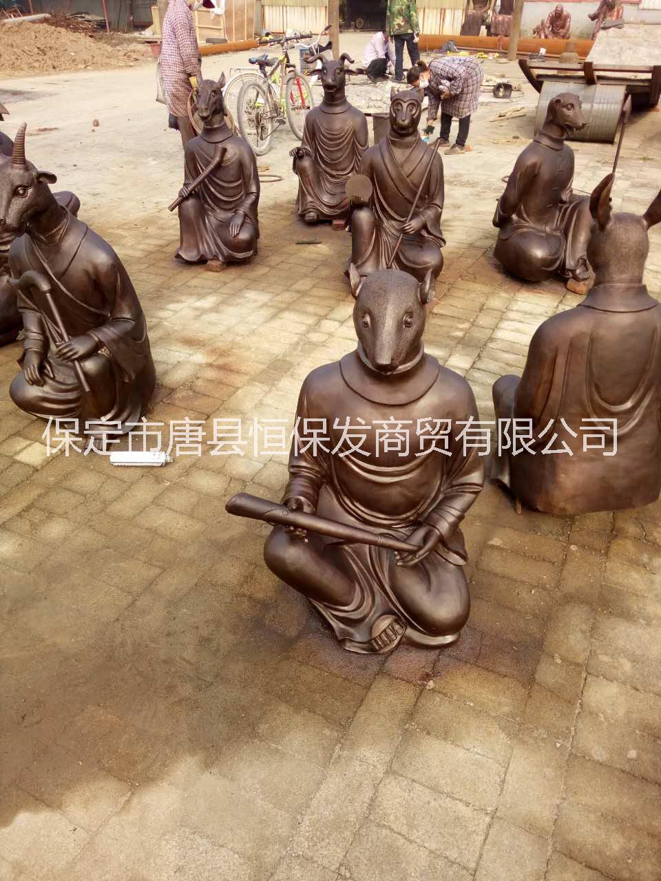 十二生肖 铜雕十二生肖  铸铜动物雕塑 纯铜工艺品 纯铜景观雕塑 园林铜雕 公园喷泉雕塑