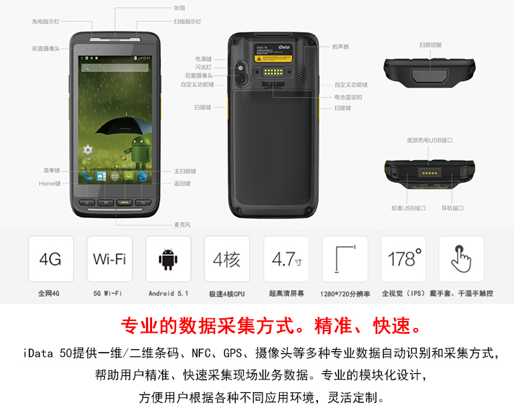 數(shù)據(jù)采集器手持終端idata50圖片/數(shù)據(jù)采集器手持終端idata50樣板圖 (1)