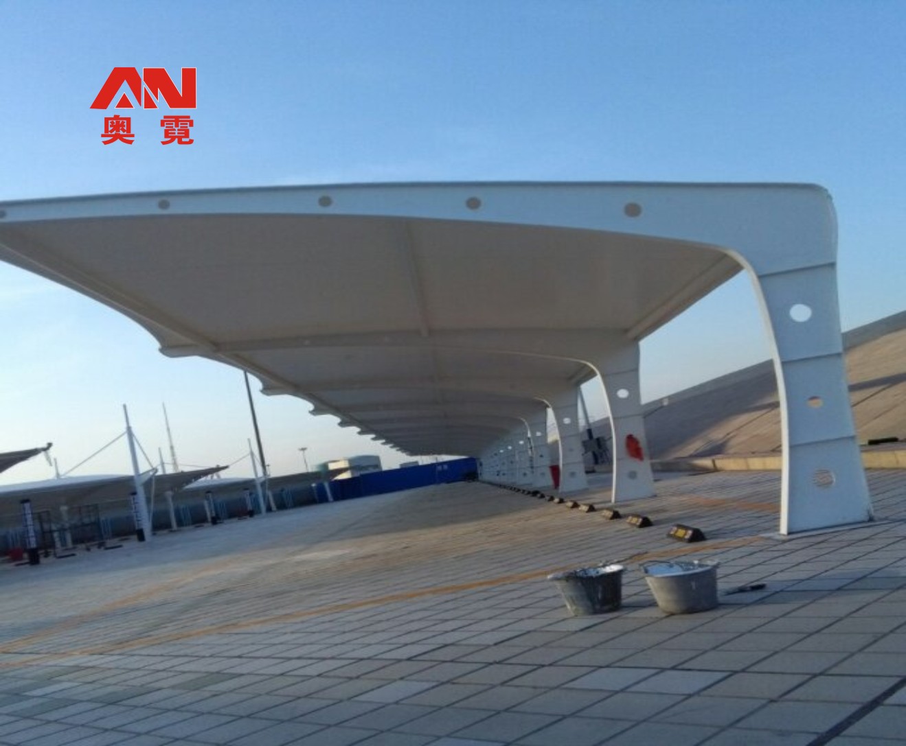 蘇州膜結(jié)構(gòu)停車棚自行車棚圖片/蘇州膜結(jié)構(gòu)停車棚自行車棚樣板圖 (4)
