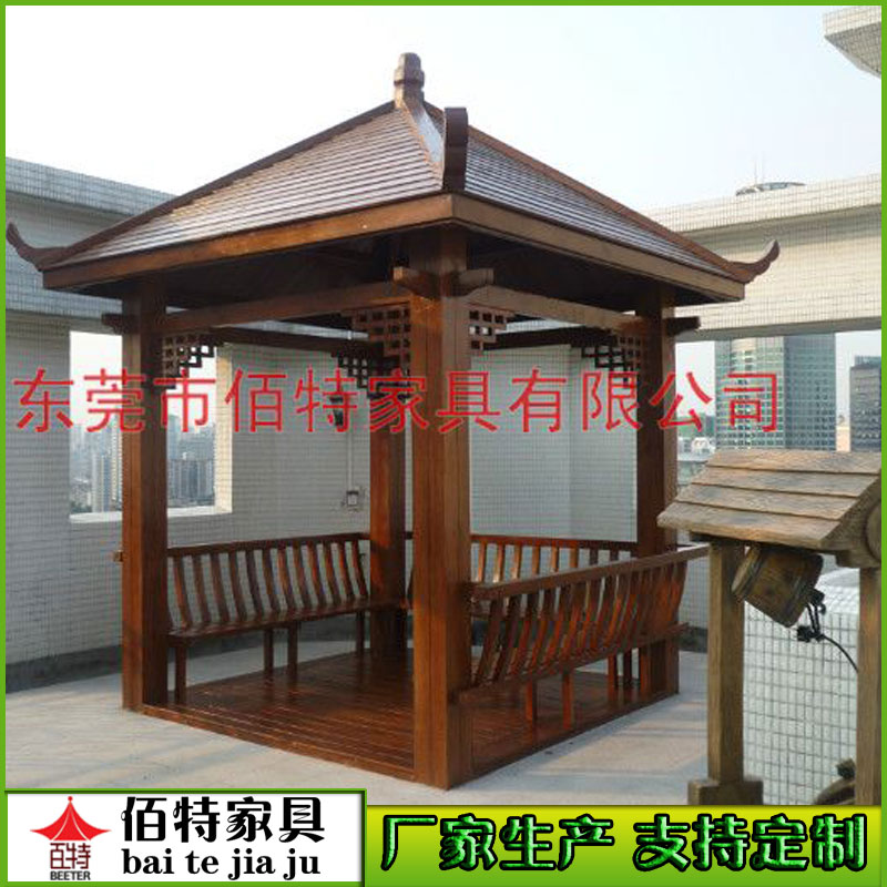 廠家直銷制定防腐木實木柱子木屋木圖片