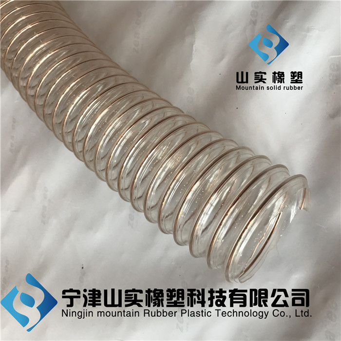 山實廠家供應180*1.2mm 家具廠木工機床軟管 車間粉塵抽吸軟管 鍍銅鋼絲收縮管 可批發(fā)定制