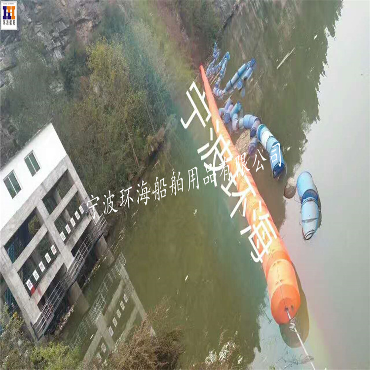 拦污浮体 城市河道拦杂物浮体 水库生活垃圾拦截图片