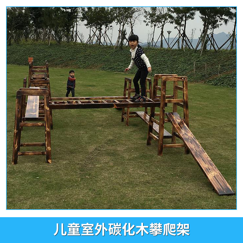 兒童室外碳化木攀爬架 幼兒園園區(qū)公園設(shè)施 游樂場設(shè)備配套 多種款式