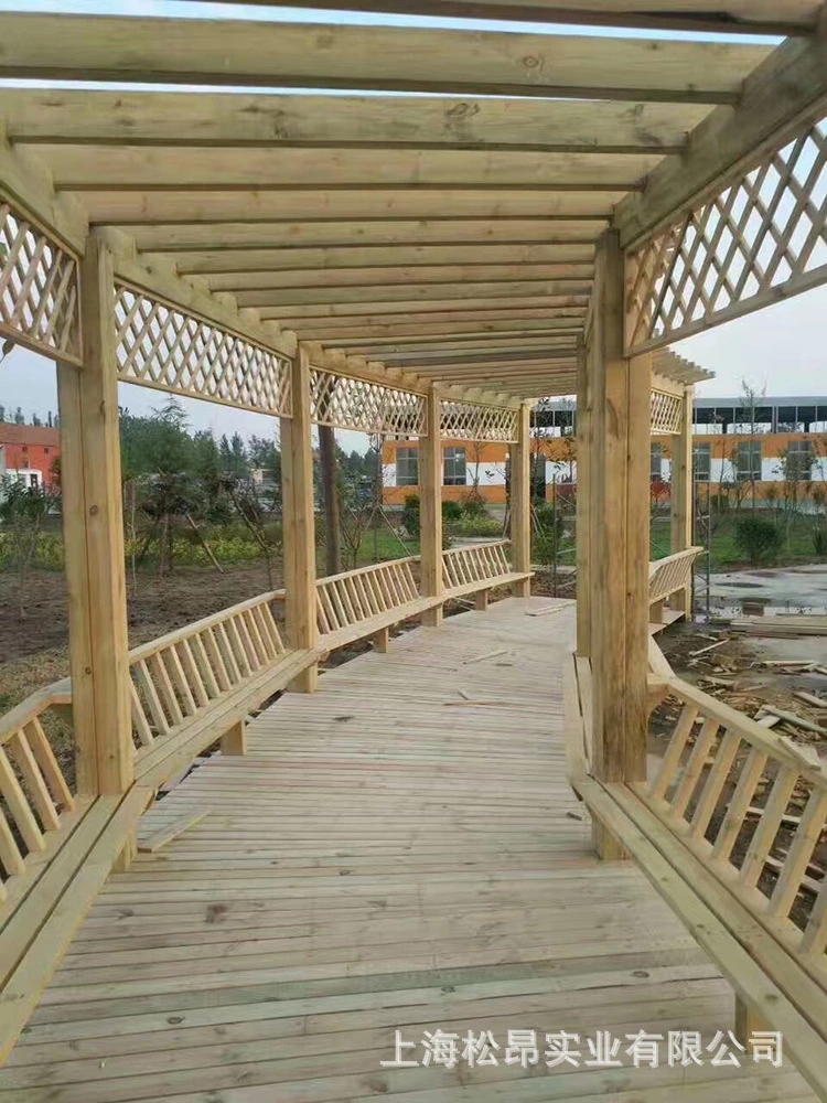 防腐木花架廠家圖片/防腐木花架廠家樣板圖 (4)