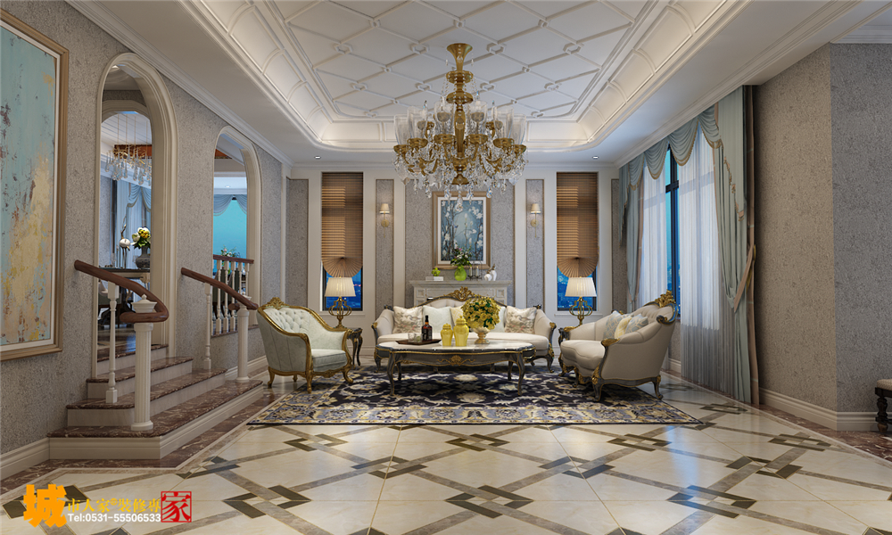 中海鉑宮央墅 中海鉑宮央墅簡美風格裝修效果圖