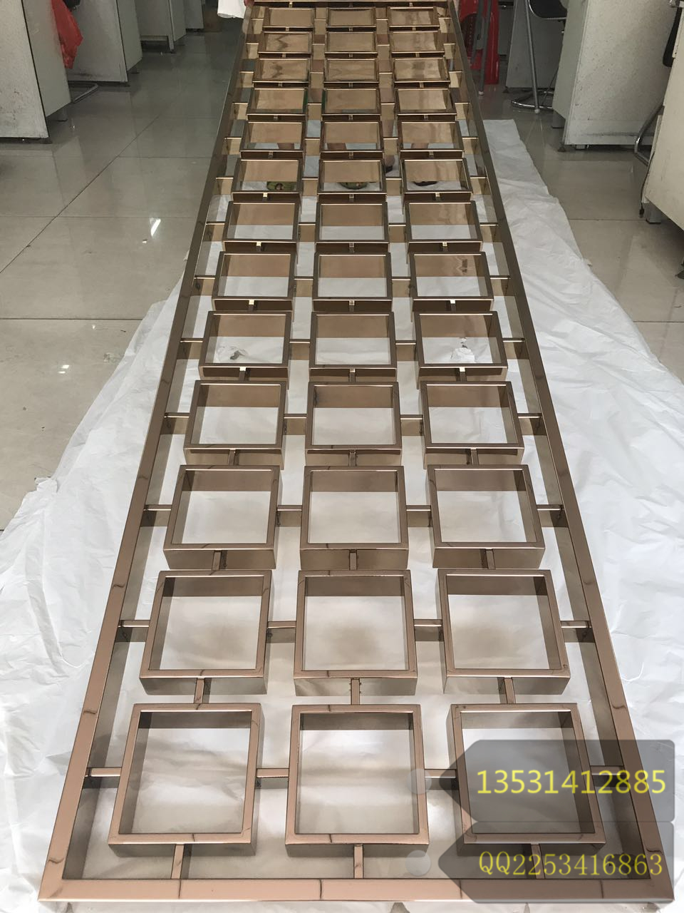 玫瑰金不銹鋼花格圖片/玫瑰金不銹鋼花格樣板圖 (3)