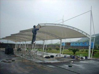 耘蓬户外雨篷张拉膜布加工遮阳篷布图片