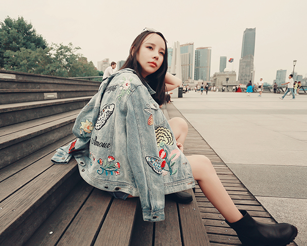2017秋季个性牛仔衣春秋薄款老虎头宽松短款刺绣牛仔外套女 老虎头刺绣牛仔衣图片