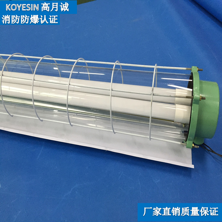 工廠供應(yīng)LED防爆燈1.2米單雙管LED倉庫防爆燈外殼 鐵網(wǎng)+玻璃罩