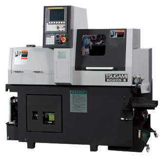 日本津上B0205-III5軸走心機配4支側(cè)銑頭含油膜送料機 日本津上B0205走心機