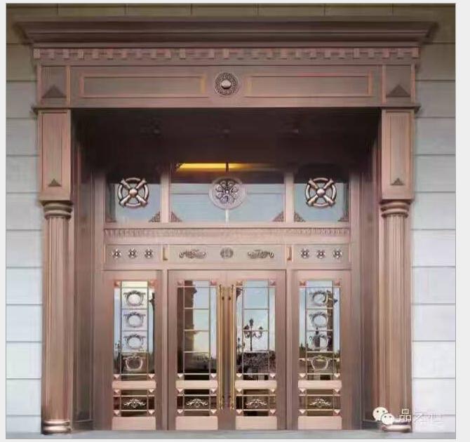 不銹鋼拉絲古銅門圖片