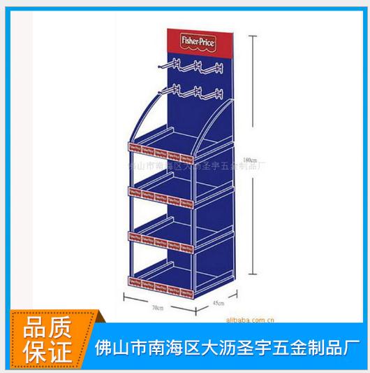 小型四層陳列架 貼紙掛鉤展示架 可拆卸式產(chǎn)品陳列架