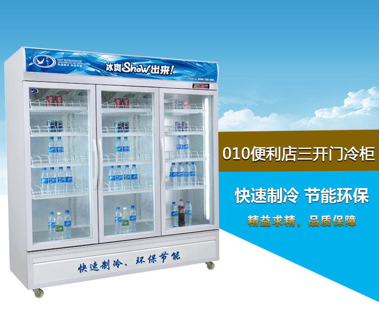 廣州便利店三門展示柜圖片/廣州便利店三門展示柜樣板圖 (2)