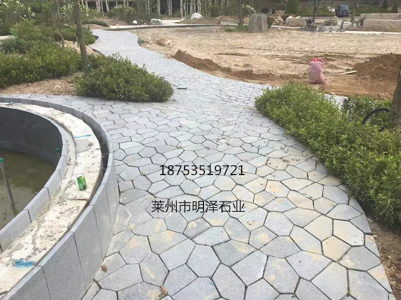 芝麻灰碎拼石材圖片/芝麻灰碎拼石材樣板圖 (2)