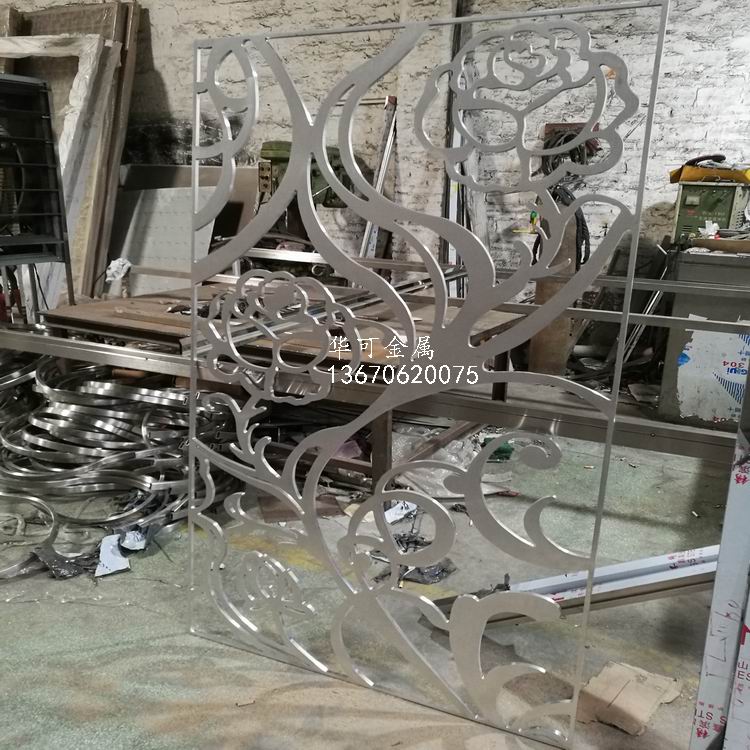 玫瑰花形不銹鋼屏風圖片/玫瑰花形不銹鋼屏風樣板圖 (4)