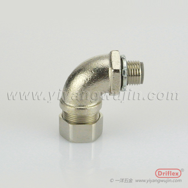 廣東批發(fā)包塑軟管配90度銅彎頭NPT3/4寸 電線電纜保護(hù)軟管接頭