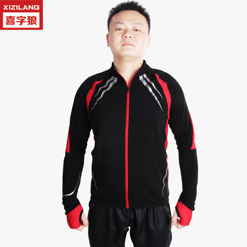 冬季騎行服抓絨擋風(fēng)防寒自行車服套圖片