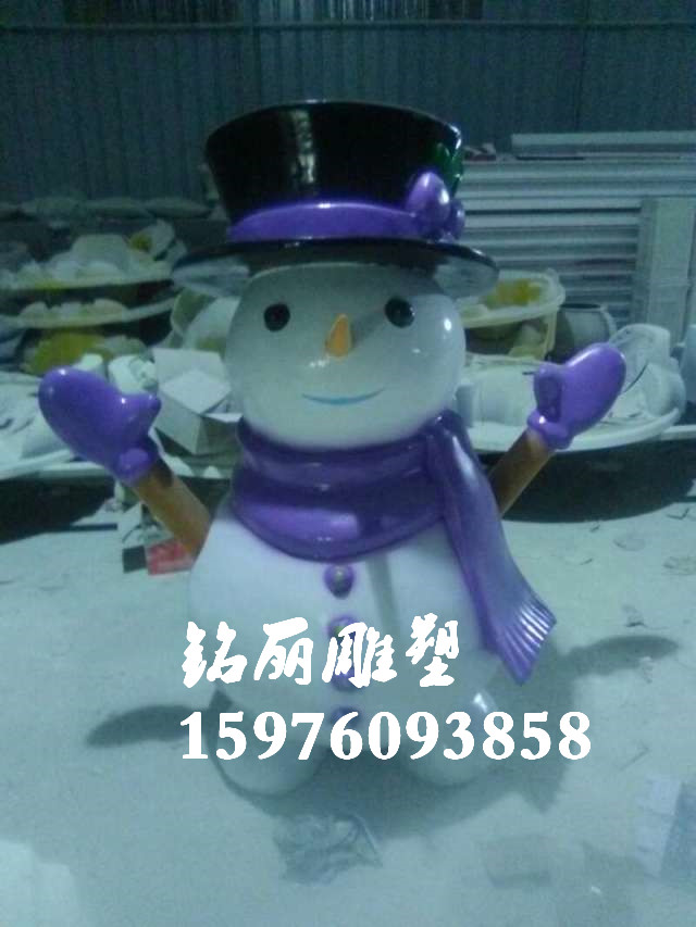 玻璃钢雕塑卡通雪人图片