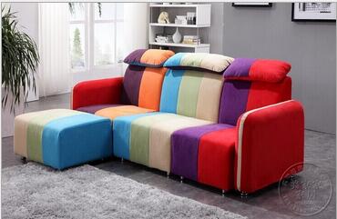 七彩色布沙發(fā)圖片