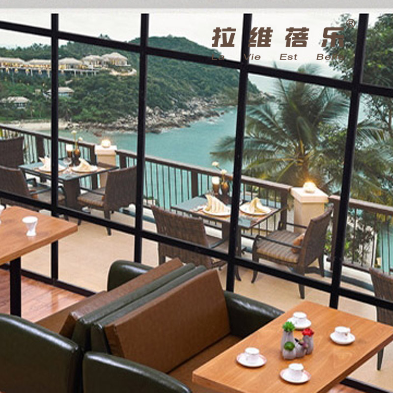 料理店實(shí)木長(zhǎng)卡座圖片