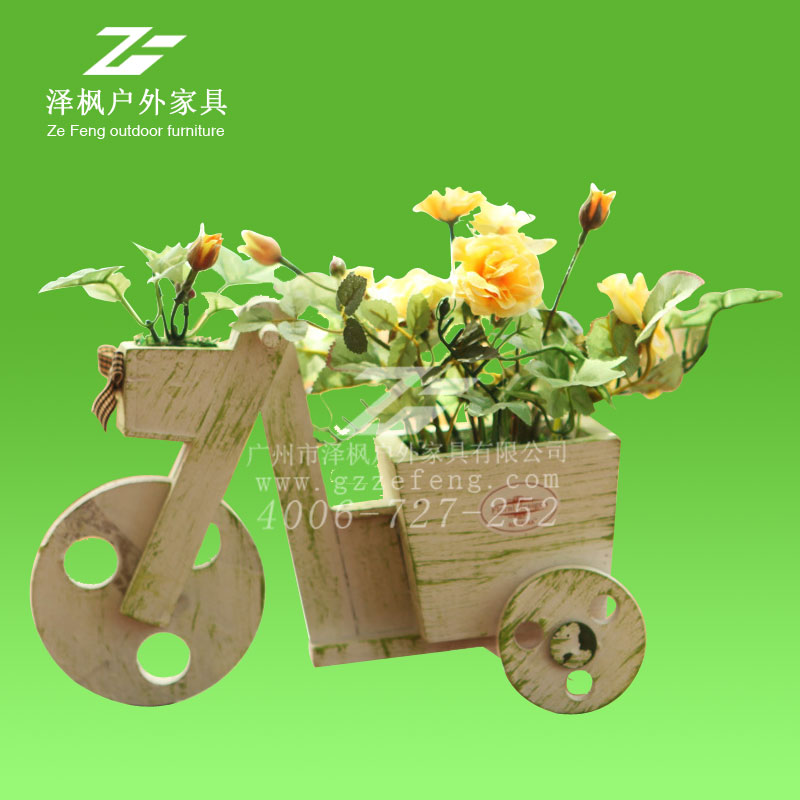 特色擺件型實(shí)木花車 戶外防腐木景點(diǎn)花車 廣場美化花車 可定制