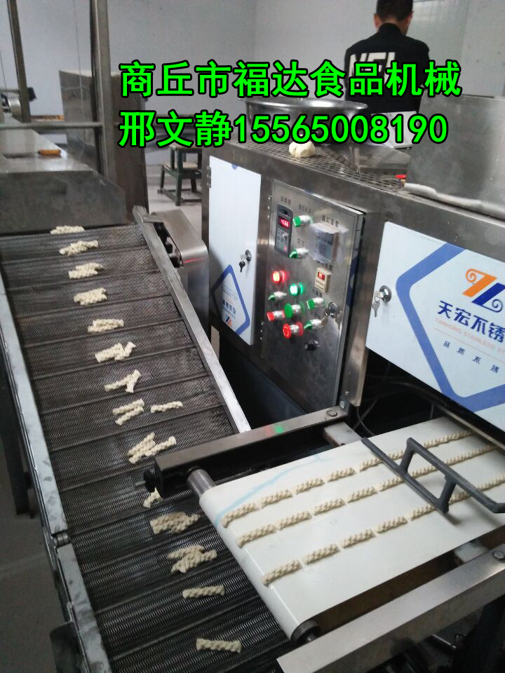 高產(chǎn)量大型全自動(dòng)麻花油炸生產(chǎn)線 新型液壓6頭麻花機(jī)