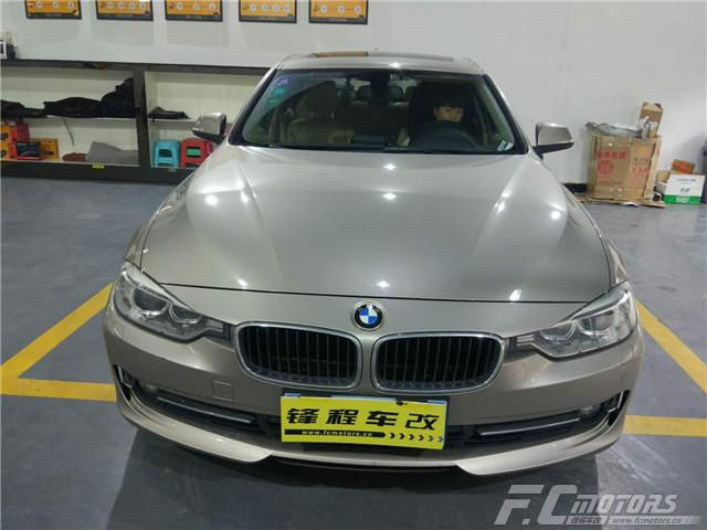 鋒程車改-東莞南城寶馬3系大燈升四進(jìn)四遠(yuǎn)進(jìn)口海拉五雙光透鏡