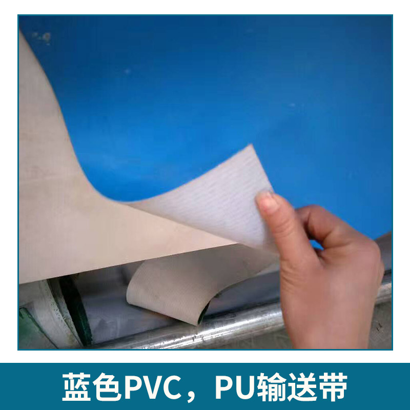 东莞市振东工业皮带有限公司 蓝色PVC，PU输送带 防滑耐油PU输送带 高品质PU带定制图片