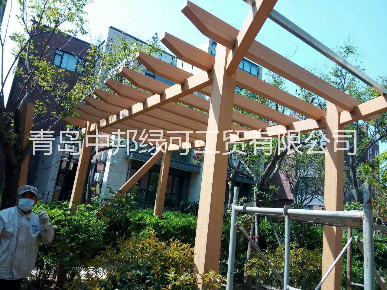 木塑廊架圖片/木塑廊架樣板圖 (4)