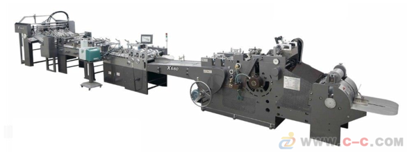 貼膜打孔方底紙袋機圖片