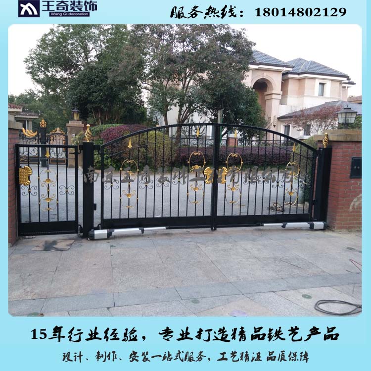 高爾夫精品鐵藝大門，南京電動鐵藝圖片/高爾夫精品鐵藝大門，南京電動鐵藝樣板圖 (2)