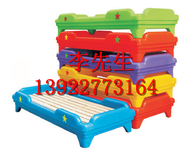 幼兒園塑料木板床幼兒床午睡床午休床拆裝疊加改良
