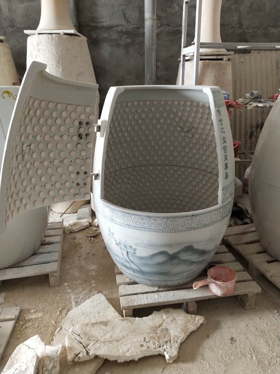 圣菲之美活磁能量缸景德鎮(zhèn)陶瓷汗蒸缸美容院養(yǎng)生缸