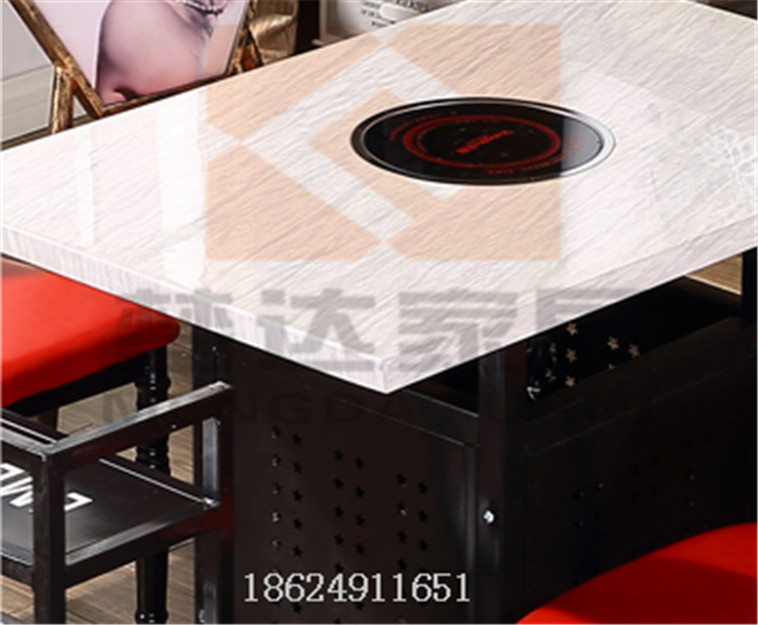 大理石自助無煙燒烤桌椅圖片/大理石自助無煙燒烤桌椅樣板圖 (4)