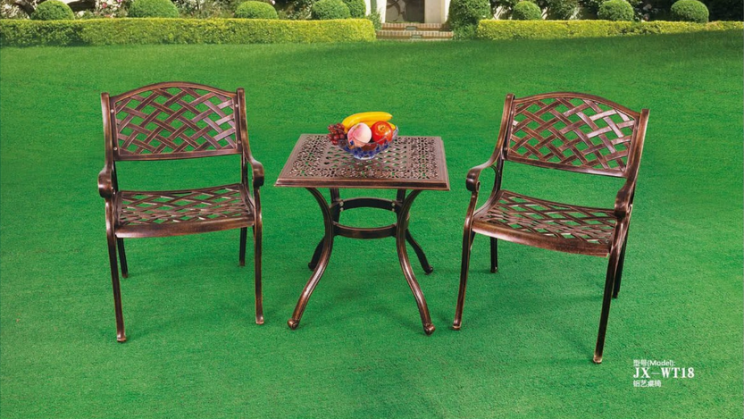 拆裝鑄鋁桌椅圖片