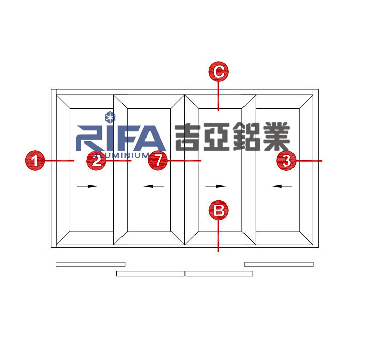 推拉門(mén)鋁材圖片/推拉門(mén)鋁材樣板圖 (2)
