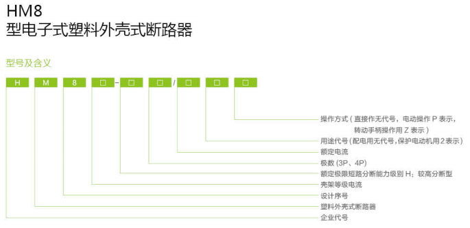 温州市HM8型电子式塑料外壳式断路器厂家