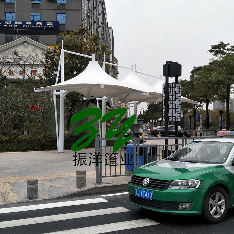 膜結(jié)構(gòu)停車棚圖片/膜結(jié)構(gòu)停車棚樣板圖 (3)