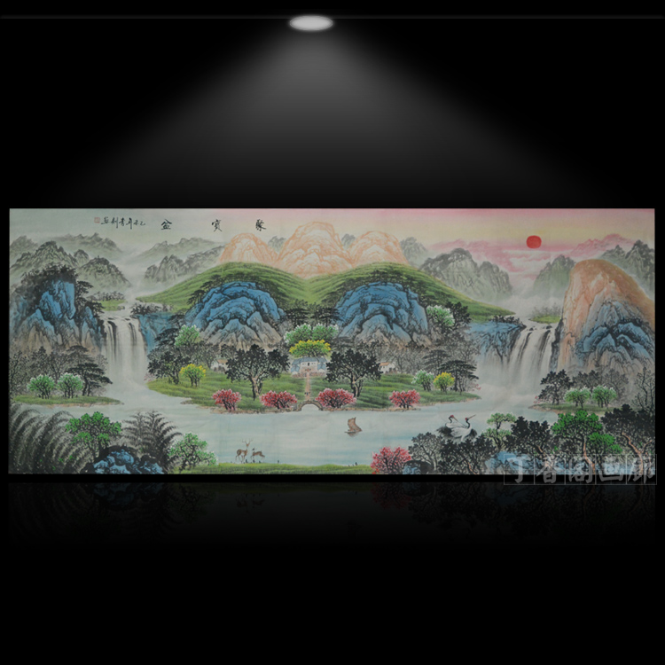 聚寶盆山水畫圖片/聚寶盆山水畫樣板圖 (2)