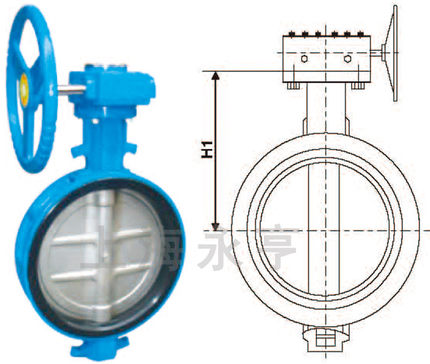 永亨涡轮对夹式铸铁蝶阀图片