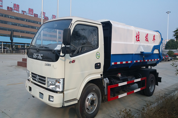東風6方掛桶壓縮自裝卸式垃圾車圖片
