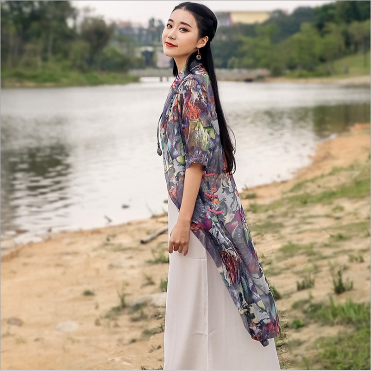 廣州印花開衫服裝圖片