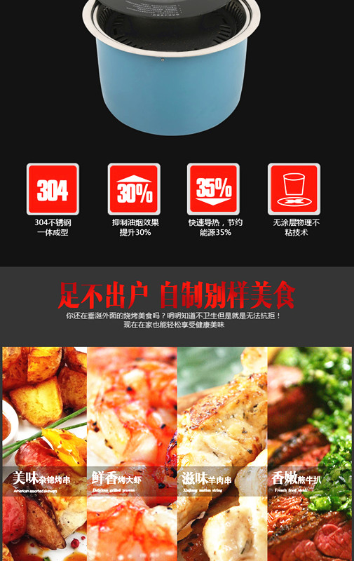松氏下排煙電燒烤爐圓形燒烤爐
