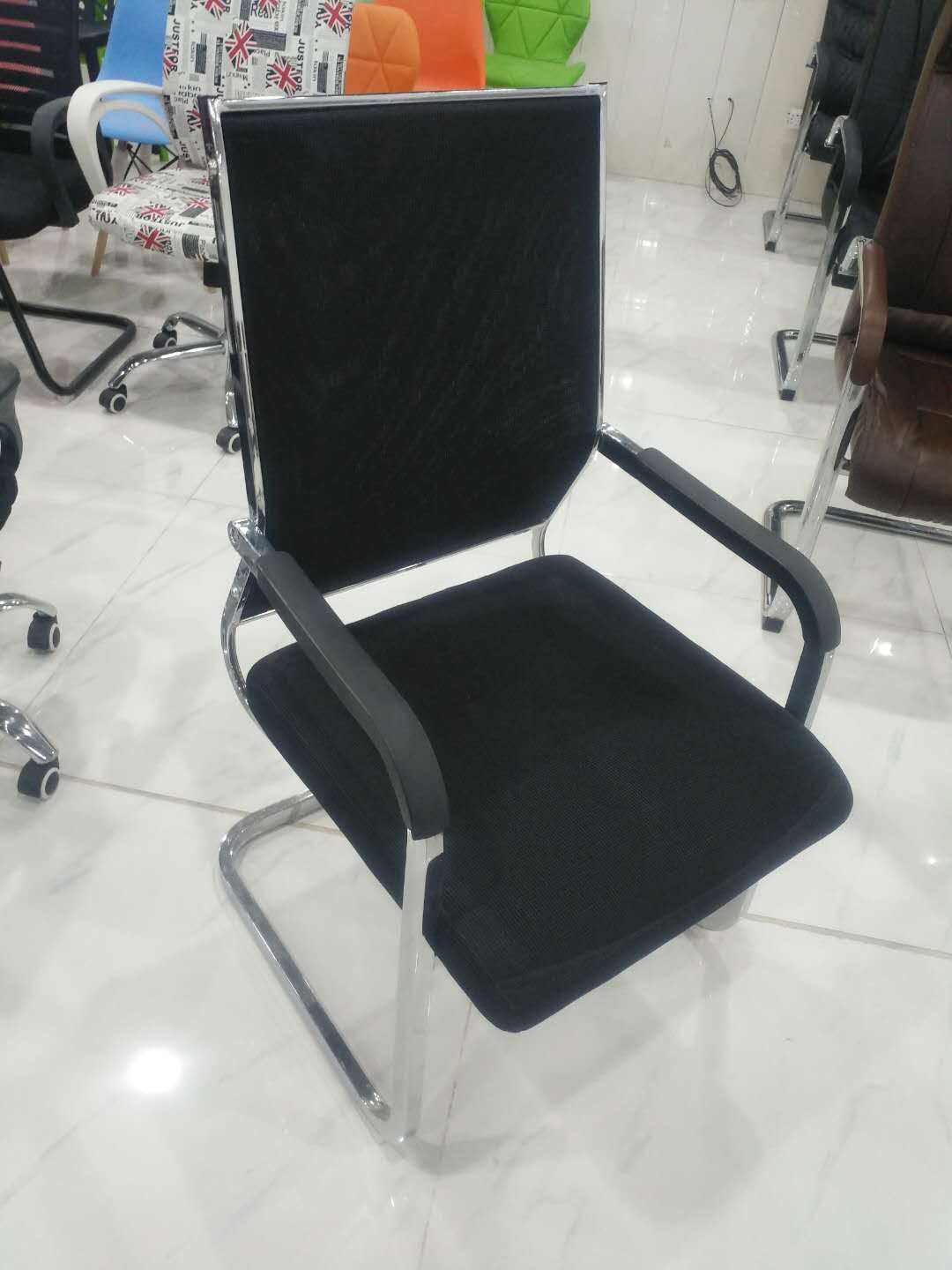 黑網(wǎng)布椅圖片/黑網(wǎng)布椅樣板圖 (1)