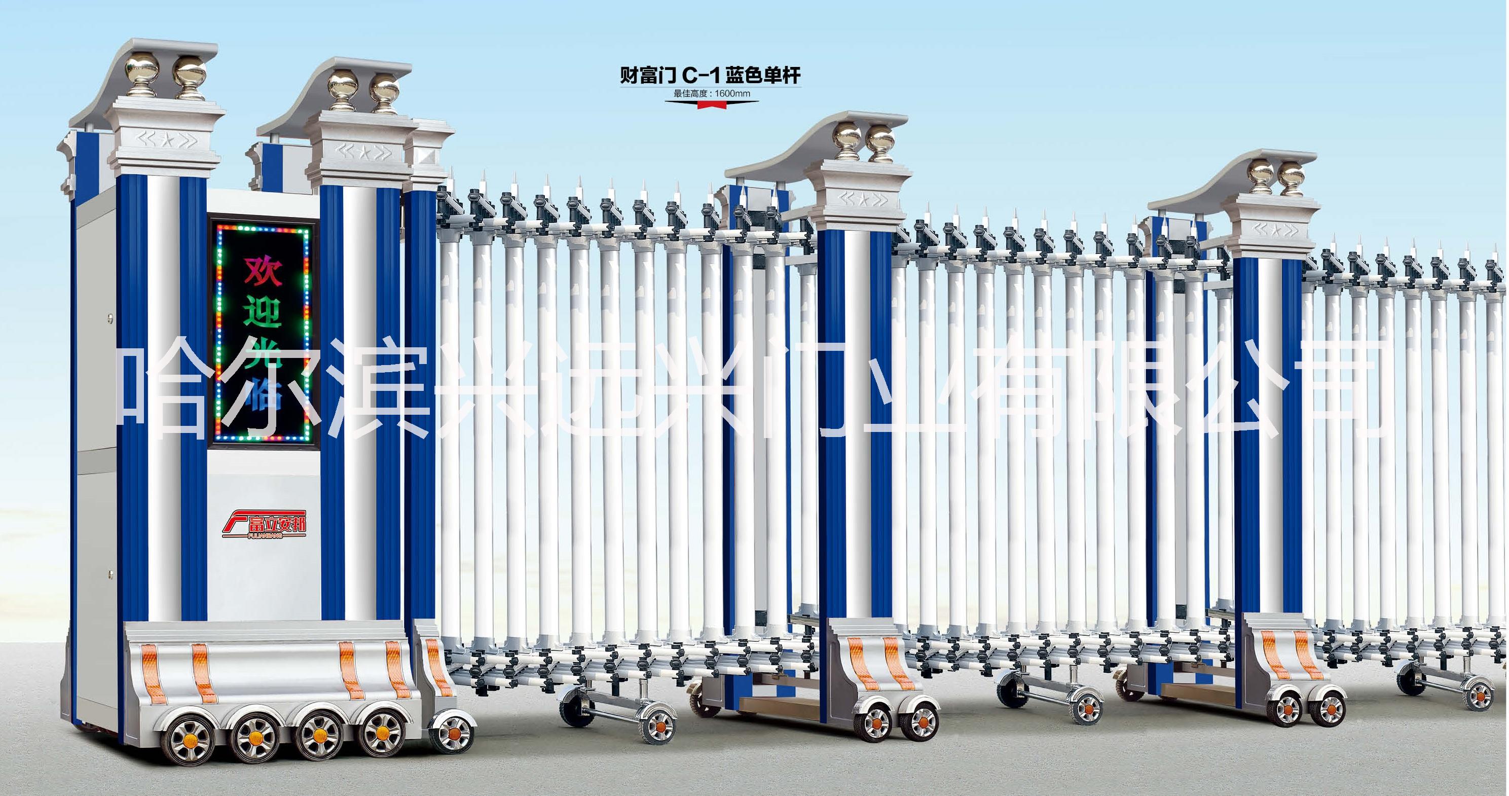 無軌伸縮門圖片/無軌伸縮門樣板圖 (2)